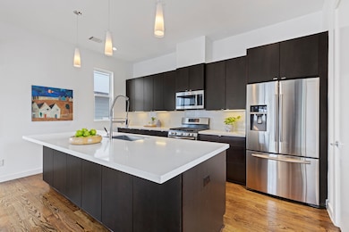 Designer flat front cabinets in Espresso, high end