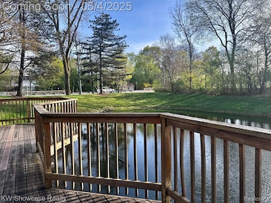 Community pond with seating