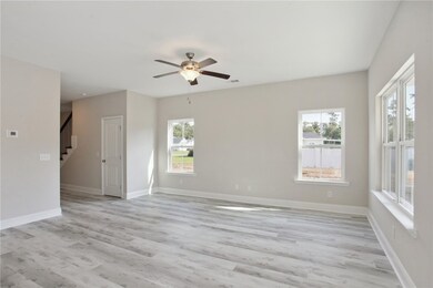 The home offers an open floor plan.