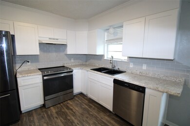 Close up of the kitchen cabinets