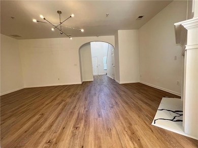 Another view of great room shows upgraded LVP floo