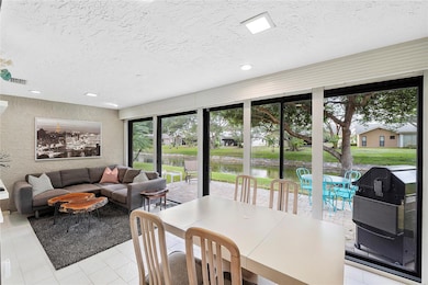 enclosed patio under air with water view