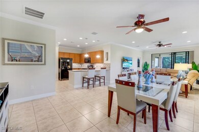 Bright entryway with Crown Molding, Crisp Tile Flo