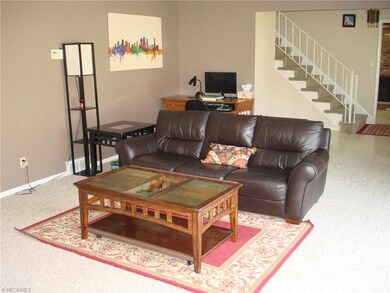 Spacious livingroom with newer carpet and paint