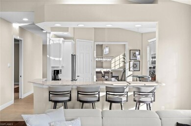 A clean modern touch - beautiful quartzite countertops and a very comforting wall colour all around!