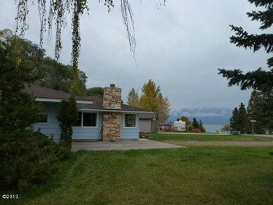 House in foreground, Flathead Lake