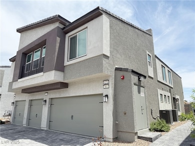 View of side of property with stucco siding, centr