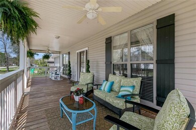 Lounge on your over size front porch while sipping