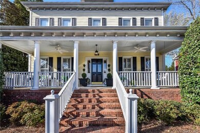 Beautiful, deep porch on this stately home