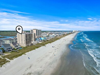 Aerial view of expansive beach