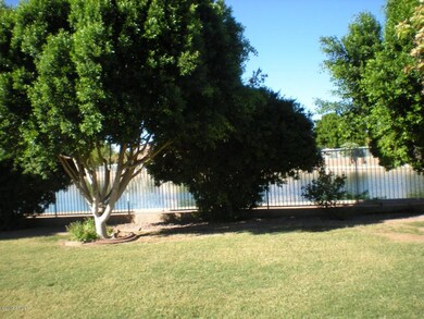 Backyard with view of lake