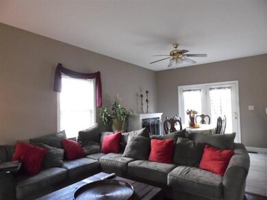 Large living and dining area