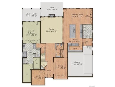 First Floor Layout - 3rd bay is not shown, but hom