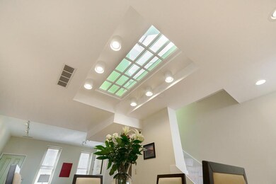 skylight above dining room