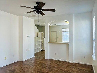 Empty room featuring visible vents, baseboards, c