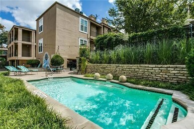 Landscaped gated pool area