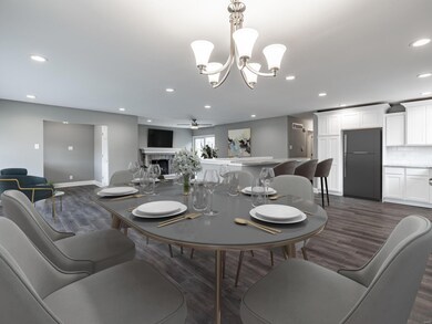 ample dining area open to the kitchen and great ro