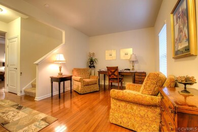 Living room/dining room/office space/hardwood floo