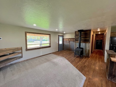 Spacious Living Room, Wood Stove