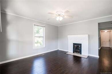 Living Room with decorative fireplace