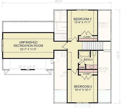 The Lisbeth Floorplan Second Floor