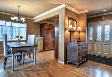 Front entrance and dining room