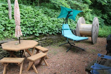 Outdoor space behind units