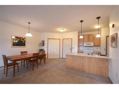 View of kitchen and dining area