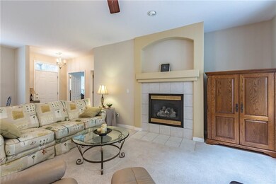 Inviting Living Room With Gas Log Fireplace