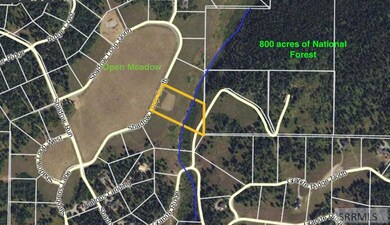 Map of lot. Lot is yellow box