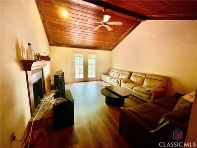 living room view to porch