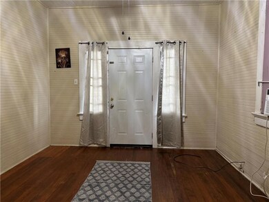 Looking back at the front door