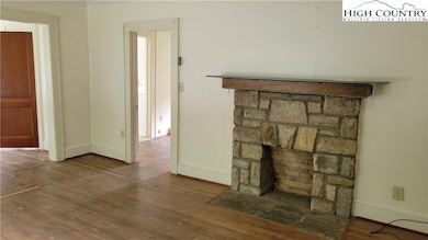 Craftsman style stone fireplace