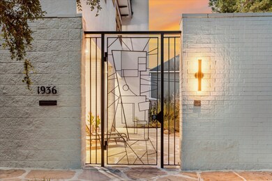 Custom Iron entry gate with artistic floor plan of