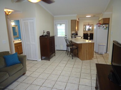 Tiled Family Room and Kitchen