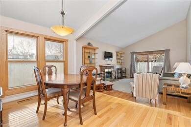 Raised dining area and living room
