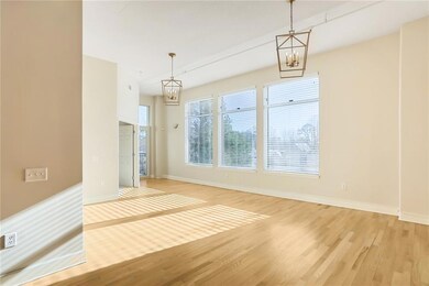 Unfurnished dining area with plenty of natural lig