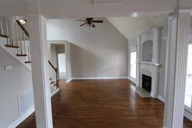 Livng room with fireplace.