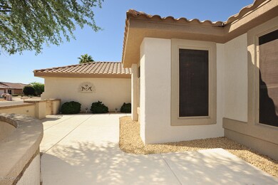 Inviting front courtyard patio