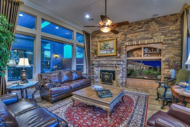 Stone Wall w/ Gas Fireplace
