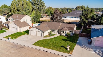 Aerial view of residential area