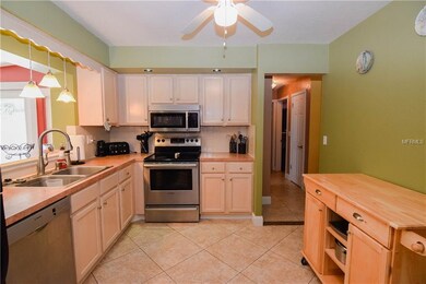 Kitchen with stainless steel appliances
