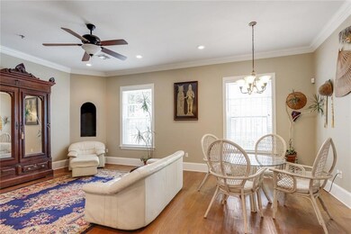 Fabulous great room with beautiful wood floors