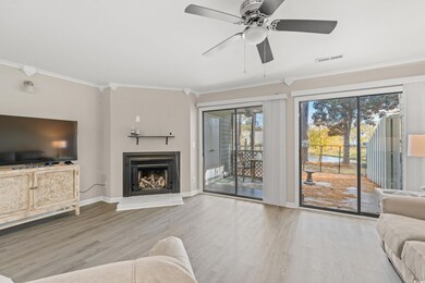 Living room featuring hardwood / wood-style floors