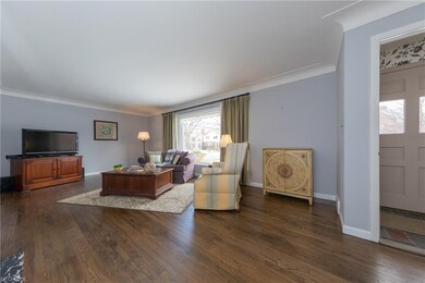 The spacious Living Room, painted in today's color