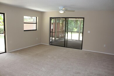 Glass slider to large screened porch
