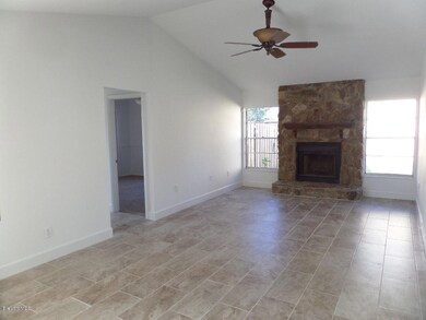 Family Room with Wood Burning Fireplace