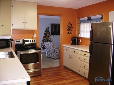 Large kitchen with open-airy feel with views to th