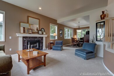 Lovely marble-faced fireplace w/mantel