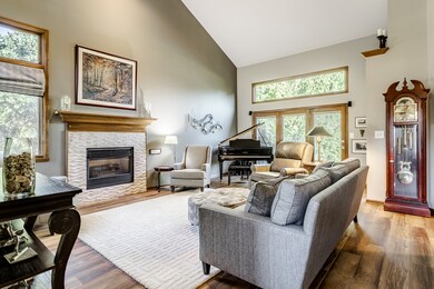 Great Room with cathedral ceiling